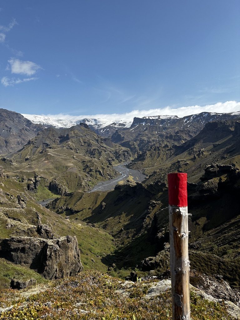 Stika trail marker, Þórsmörk